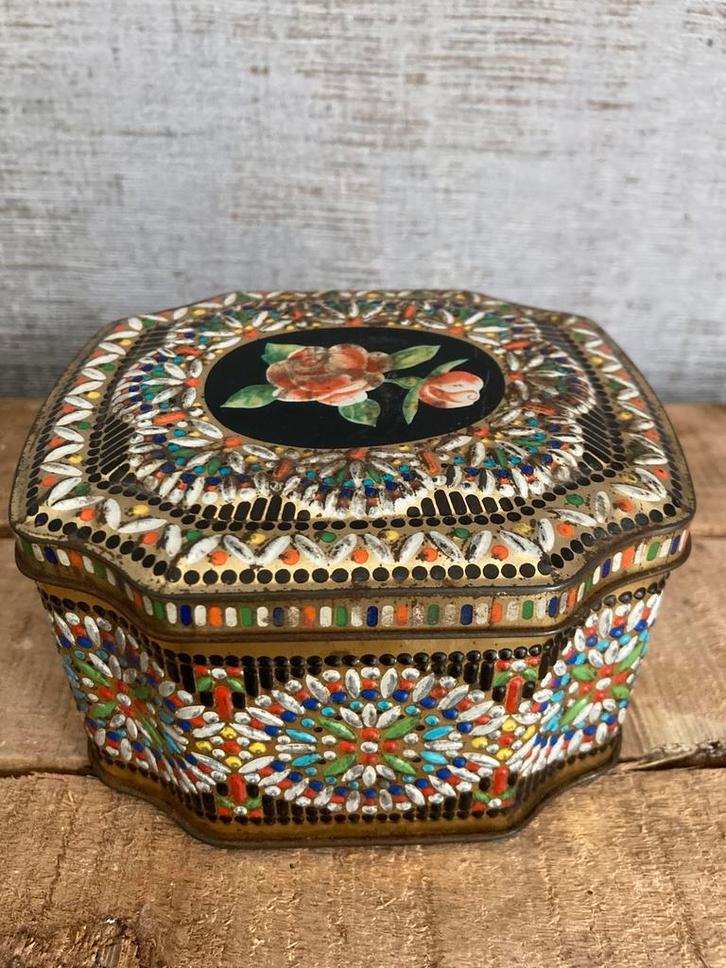 Prachtig antiek Engels trommeltje, in goede staat, Verzamelen, Blikken, Gebruikt, Overige, Ophalen of Verzenden