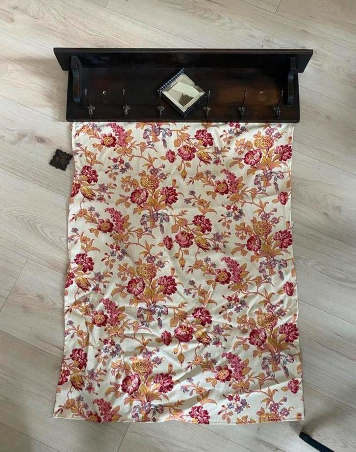 Antieke wandkapstok met spiegeltje, Huis en Inrichting, Woonaccessoires | Kapstokken, Gebruikt, Wandkapstok, Minder dan 100 cm