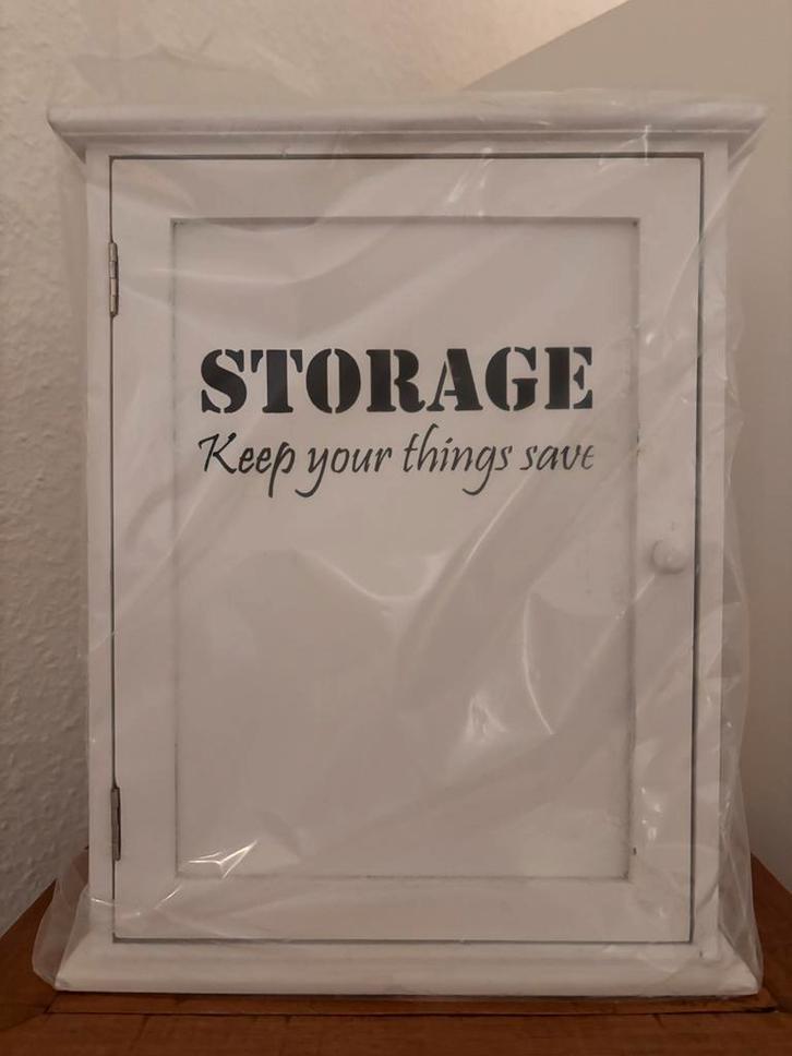 Stijlvol wit opbergkastje – 22x30x13, Huis en Inrichting, Woonaccessoires | Wandplanken en Boekenplanken, Ophalen of Verzenden