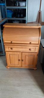 Mooie houten secretaire met rolluik, Huis en Inrichting, Ophalen, 50 tot 100 cm, 25 tot 50 cm, Gebruikt