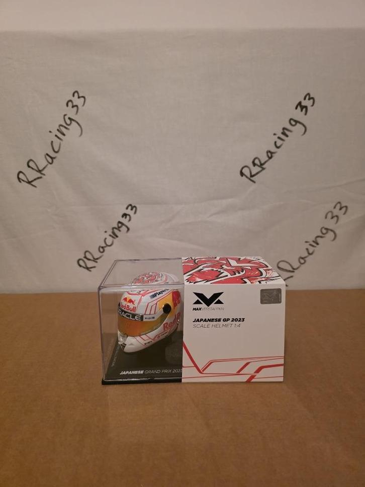 Verstappen Japan GP 2023 helm 1:4 + kinspoiler, Verzamelen, Automerken, Motoren en Formule 1, Nieuw, Formule 1, Ophalen of Verzenden