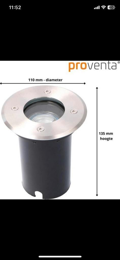 Proventa HeavyDuty LED Grondspots IP67 - Rond - 4 x, Tuin en Terras, Buitenverlichting, Nieuw, Spots, Minder dan 50 watt, Netvoeding