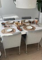 Moderne eerkamer stoelen op wieltjes, Ophalen, Gebruikt, Vijf, Zes of meer stoelen, Modern