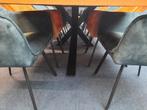 Nieuw mango tafel let op 320x100cm met matrix poot metaal, Ophalen, Vijf personen of meer, Metaal, Rechthoekig