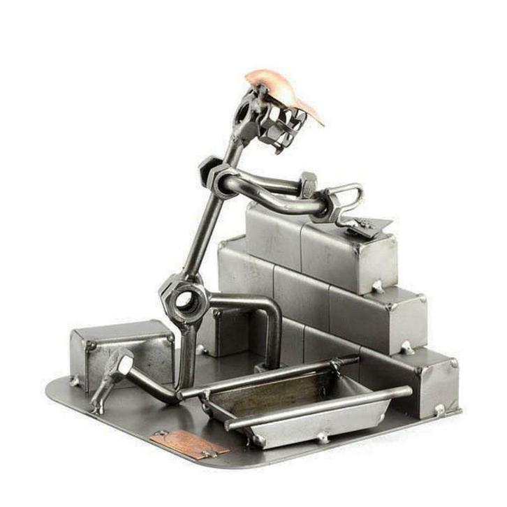 Metselaar beeldje - steelman, metselen, cement, stenen, Verzamelen, Beelden en Beeldjes, Nieuw, Overige typen, Ophalen of Verzenden