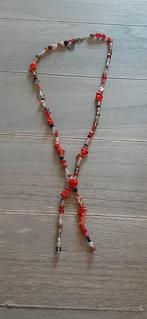 Kralenketting rode kralen, Sieraden, Tassen en Uiterlijk, Verzenden, Zo goed als nieuw, Rood, Kunststof