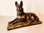 Vintage Gipsen Beeld Hond - Lichte Beschadiging, Antiek en Kunst, Ophalen