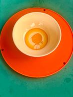 Vintage kom pastelgeel oranje Janneke HEMA, Overige materialen, Ophalen of Verzenden, Zo goed als nieuw, Kom(men)