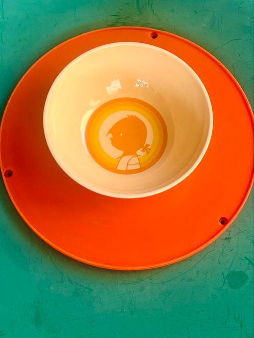 Vintage kom pastelgeel oranje Janneke HEMA, Huis en Inrichting, Keuken | Servies, Zo goed als nieuw, Kom(men), Overige stijlen