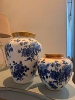 Vazen kobalt delft 2 stuks, Ophalen of Verzenden
