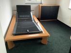 Bed incl. kastje en matras, Ophalen, Eenpersoons, Bruin, 80 cm