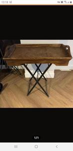 Butlertray / Dienbladtafel Vintage, Ophalen, Gebruikt, Rechthoekig, Hout
