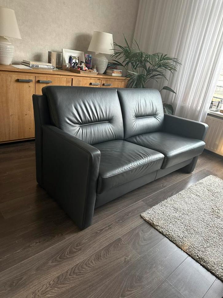 2,5-zits leren bank, Huis en Inrichting, Banken | Bankstellen, Zo goed als nieuw, Rechte bank, Driepersoons, 150 tot 200 cm, 75 tot 100 cm