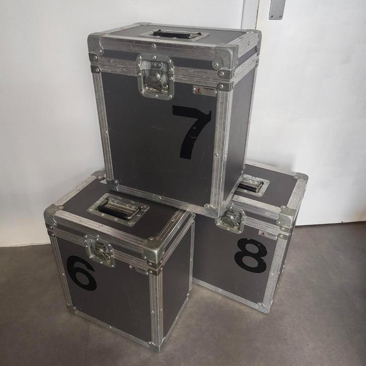 Set 3x flightcases Audipack Holland (flightcase, koffer), Muziek en Instrumenten, Behuizingen en Koffers, Gebruikt, Overige instrumenten