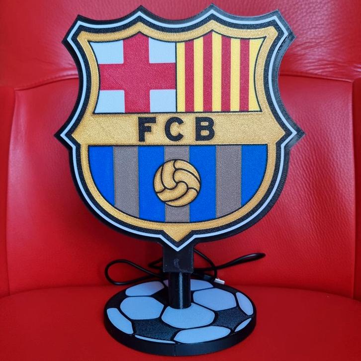 FC Barcelona 3D logo met verlichting., Verzamelen, Merken en Reclamevoorwerpen, Nieuw, Lichtbak of (neon) lamp, Ophalen of Verzenden
