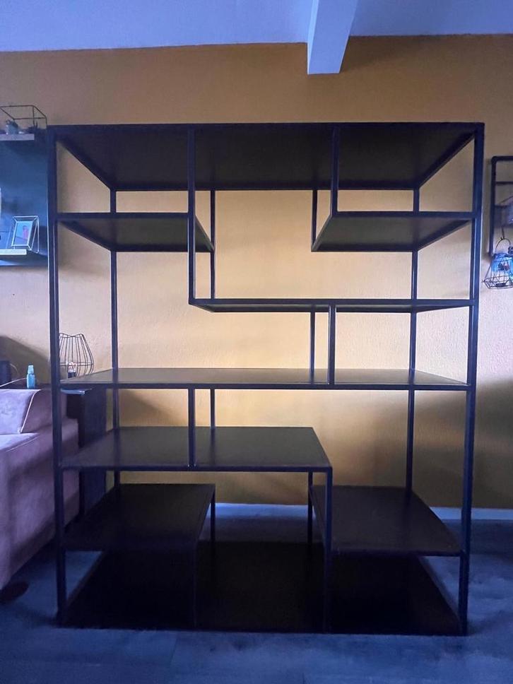 industriële stalen kast, Huis en Inrichting, Kasten | Boekenkasten, Gebruikt, 100 tot 150 cm, 150 tot 200 cm, 25 tot 50 cm, Met plank(en)