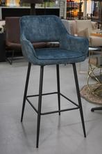 Mooie luxe barstoelen barkrukken metaal velvet armleuning, Huis en Inrichting, Ophalen, 5 krukken of meer, Met voetsteun, 60 tot 90 cm