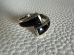 S202/Vintage Zilveren ONYX ring 16 3/4, Gebruikt, Verzenden, Kleiner dan 17, X