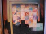 schilderij van Aad Leemans 105x105, Antiek en Kunst, Ophalen