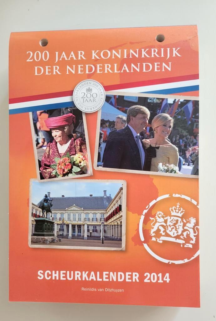 Scheurkalender 200 jaar Koninkrijk der Nederlanden, Verzamelen, Koninklijk Huis en Royalty, Zo goed als nieuw, Overige typen, Nederland