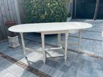 Tafel ovaal inklapbaar, Huis en Inrichting, Tafels | Eettafels, Ophalen, Gebruikt, 50 tot 100 cm, Vijf personen of meer