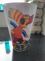 Vrolijke aardewerk vaas, Overige kleuren, Aardewerk of Porselein, Ophalen of Verzenden, Zo goed als nieuw