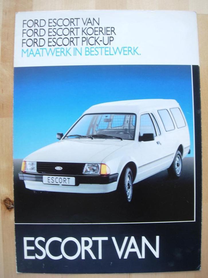 Ford Escort Pick-up & Van & Koerier Brochure 1983, Boeken, Auto's | Folders en Tijdschriften, Zo goed als nieuw, Ford, Ophalen