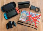 Nintendo switch v2 2021, compleet incl. 1 spel, Ophalen of Verzenden, Zo goed als nieuw, Met 2 controllers, Switch 2019 Upgrade