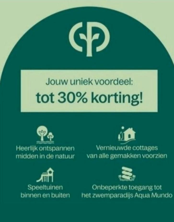 CENTERPARCS hoogste korting! (Reactie binnen 15 minuten), Tickets en Kaartjes, Kortingen en Cadeaubonnen, Drie personen of meer
