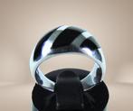 MODERNIST 925 zilveren brede bombe ring onyx inleg M17,3!, Verzenden, Zo goed als nieuw, X, Dame of Heer