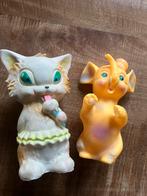 Vintage pieppoppetje olifant en poes, Verzamelen, Ophalen of Verzenden, Gebruikt