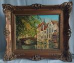 P. Speet (19e eeuw) - Grachtenpandjes Brugge - Paneel - 1911, Ophalen