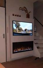 Zelfgemaakte Cinewall met Elektrische Haard, Ophalen of Verzenden, Zo goed als nieuw, Inzethaard, Elektrische haard