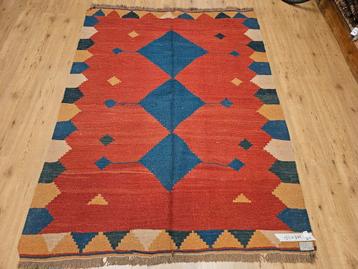Vintage handgeweven perzische wollen kelim 198x150 beschikbaar voor biedingen