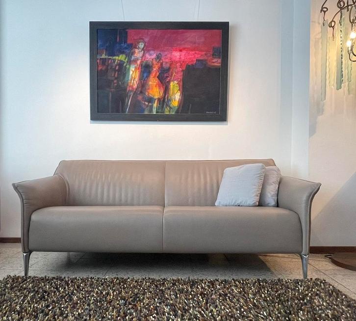 SALE Leolux Mayon 3 zits bank Raffino leder! Nw €6280,-, Huis en Inrichting, Banken | Bankstellen, Nieuw, 75 tot 100 cm, Ophalen