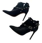 Valentino Garavani Enkellaarsjes - Rockstud maat 39,5, Ophalen of Verzenden, Zo goed als nieuw, Zwart, Lage of Enkellaarzen