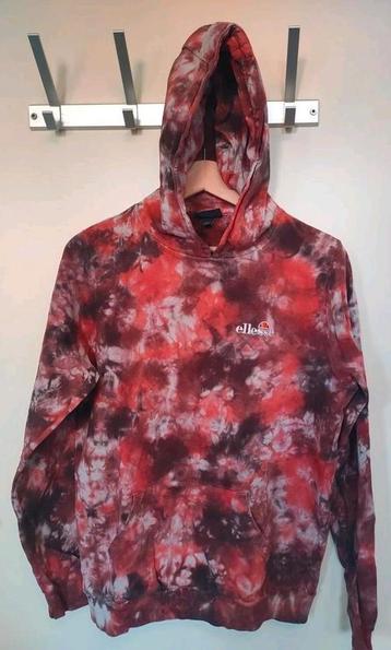 Ellesse hoodie trui met rode tie/dye, maat 158-164 beschikbaar voor biedingen