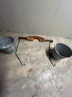 Houten juk met zinken emmers, Ophalen, Gebruikt, Ontdekken