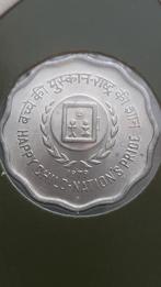 10 Paise 1979 India + postzegel- Limited edition Franklin mi, Ophalen of Verzenden, Zuid-Azië