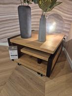 Henders en Hazel bijzettafel Metalo, Huis en Inrichting, Vierkant, Hout, Ophalen, 45 tot 60 cm