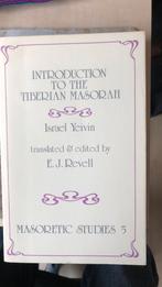 Introduction to the Tiberian Masorah (Israel Yeivin), Gelezen, Revell, Jodendom, Ophalen of Verzenden
