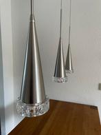 3 lichts hanglamp RVS, Huis en Inrichting, Ophalen of Verzenden, Zo goed als nieuw, Overige materialen, 75 cm of meer