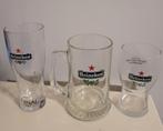 Heineken bierglazen + jupiler, Ophalen, Zo goed als nieuw, Glas of Glazen, Heineken