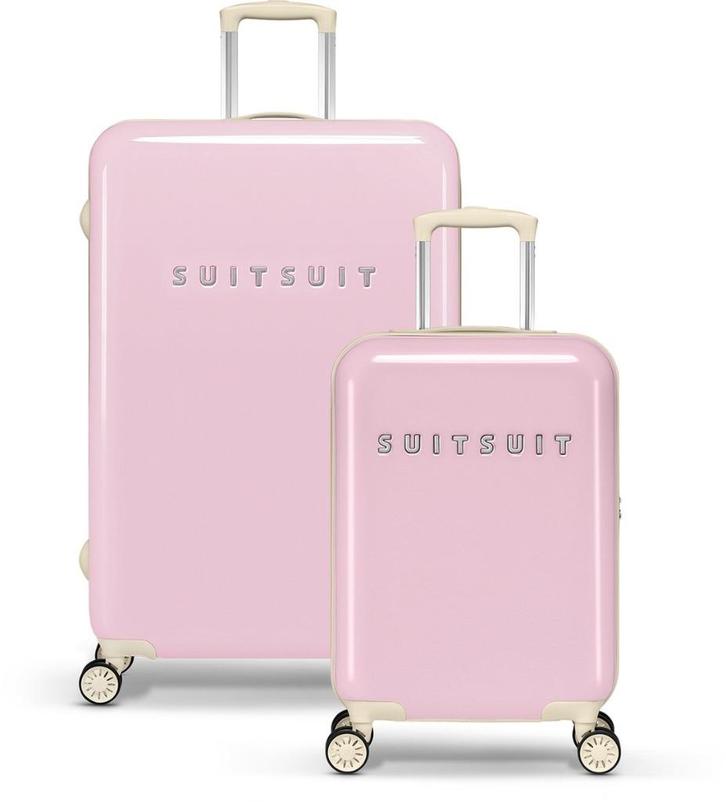 ✅ SUITSUIT Fab Fifties Pink Dust Duo Set (55/76 cm) - NIEUW, Sieraden, Tassen en Uiterlijk, Koffers, Nieuw, Hard kunststof, 70 cm of meer