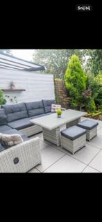 Florida Loungeset Hoekbank Hoge Tafel Krukjes, Gebruikt, Ophalen of Verzenden, 8 zitplaatsen, Loungeset
