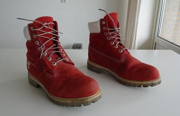 Vintage Timberland Boots in het Rood voor Heren maat 44 beschikbaar voor biedingen
