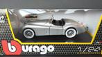 Jaguar XK 120 Roadster Zilver 1:24 Bburago Burago Pol, Hobby en Vrije tijd, Modelauto's | 1:24, Verzenden, Nieuw, Auto, Bburago