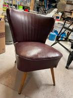 Vintage cocktailstoel jaren 60, Huis en Inrichting, Fauteuils, Minder dan 75 cm, Gebruikt, Jaren 60, Leer