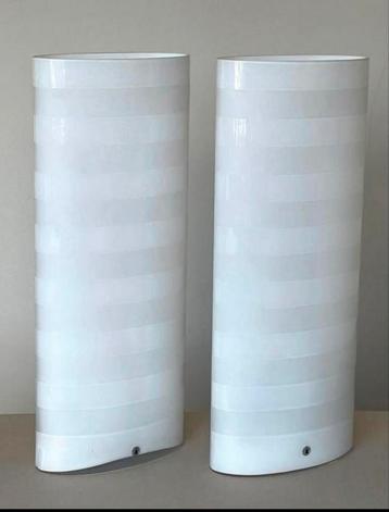 2 Hoge Ikea Design Anne Nilsson Ovale Vaas Vazen Wit Set beschikbaar voor biedingen