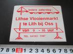 sticker iedere zaterdag lithse vlooienmarkt te lith, Ophalen, Zo goed als nieuw